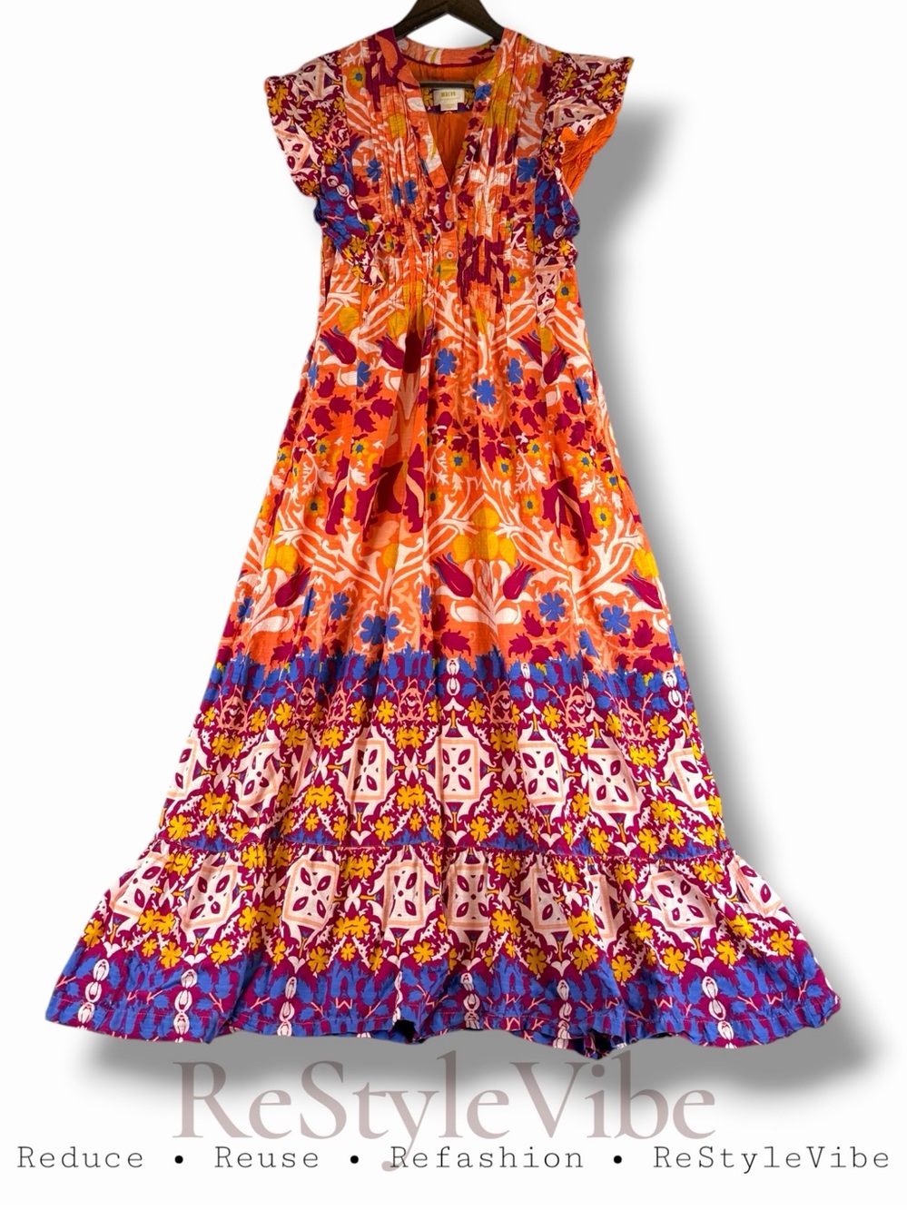 MAEVE ANTHROPOLOGIE Women’s Size XS Dress Maxi Floral Lined Bohemian Style